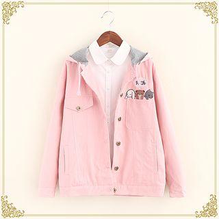 Embroidery Hooded Jacket