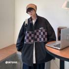 Checkerboard Zip Jacket
