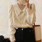 Peter Pan Lace Blouse Almond - One Size