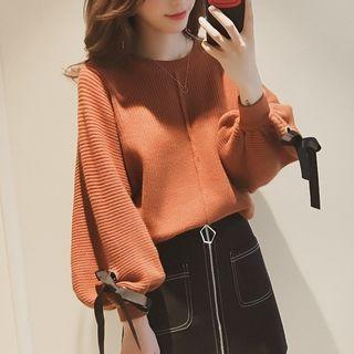 Lantern-sleeve Sweater