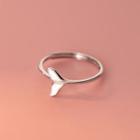 Whale Tail Sterling Silver Open Ring