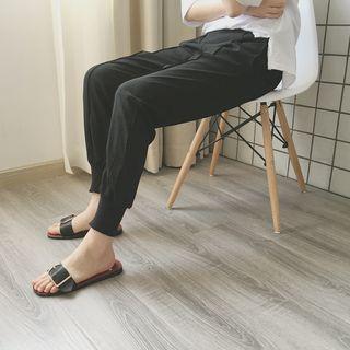 Band Waist Cuffed Pants