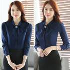 Bow-neck Blouse / Slim-fit Pants / Pencil Skirt