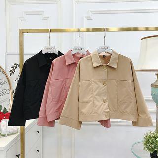 Collared Bell-sleeved Top