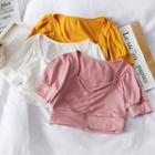 Ruched Short-sleeve Crop T-shirt
