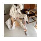 Funnel-neck Boxy Field Jacket Cream - One Size