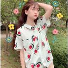 Avocado Print Short-sleeve Shirt As Shown In Figure - One Size