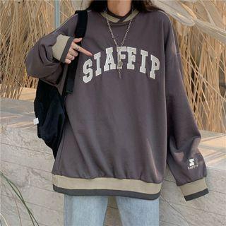 Long-sleeve Round-neck Lettering Sweatshirt