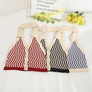 Halter-neck Zigzag Camisole Top