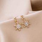 Rhinestone Snow Flake Earring 1 Pair - E2861 - As Shown In Figure - One Size