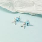 Mermaid Tail Earring 1 Pair - Blue - Earrings - One Size