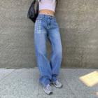 Numbering Straight Leg Jeans