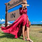 Long-sleeve Backless Dip Back Maxi Sundress