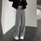 Check Wide Leg Pants (various Designs)