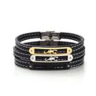 Stainless Steel Scorpion Genuine Leather Bracelet