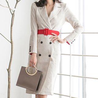 Double-breasted Midi Blazer Dress