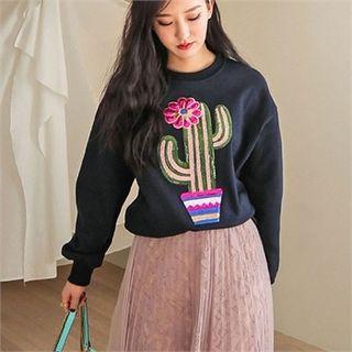 Sequined-cactus Loose-fit Sweatshirt