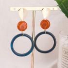 325 Sterling Silver Acrylic Hoop Dangle Earring