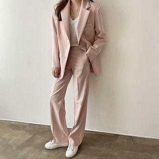 Blazer & Pants Basic Office Look Set