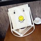 Smiley Print Shopper Bag