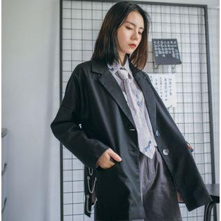 Chain Detail Single-breasted Blazer