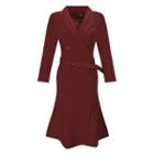 Long-sleeve Double Breasted Mermaid Coat Dress