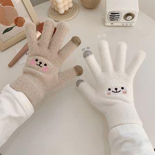 Bear Touchscreen Knit Gloves