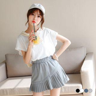 Round Neck High Cotton Casual Tee