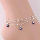 Bead Layered Alloy Anklet