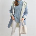 Faux-fur Lined Hooded Zip Coat