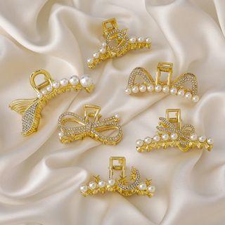 Rhinestone Faux Pearl Alloy Hair Clamp (various Designs)