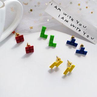 Alloy Tetris Earring