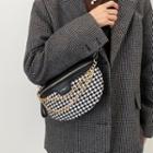 Houndstooth Faux Leather Sling Bag