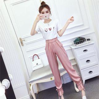 Printed Short-sleeve T-shirt / Sweatpants / Set
