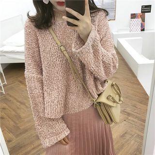Sweater / Pleated Midi Skirt