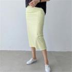 Pocket-trim Midi Skirt