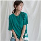 Short-sleeve Round-neck Layered T-shirt