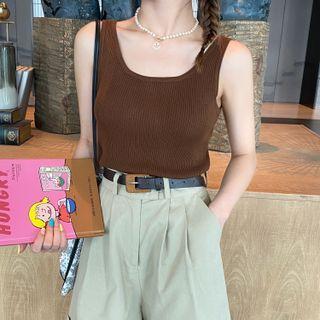 Slim-fit Ribbed Tank Top In 10 Colors