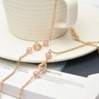 Retro Faux Crystal Sunglasses Retainer Faux Crystal - Pink - One Size