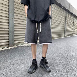 Mock Two-piece Loose-fit Shorts