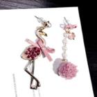 Asymmetric Flamingo Ear Stud