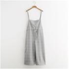 Plaid Pinafore Wide-leg Jumpsuit