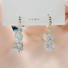 Rhinestone Droplet Alloy Fringed Earring 1 Pair - Gold - One Size