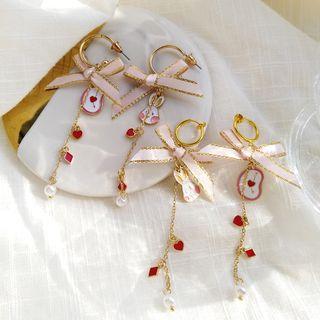 Non-matching Rabbit Drop Earring / Clip-on Earring