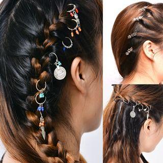 Pierced Braid Hair Ring Set