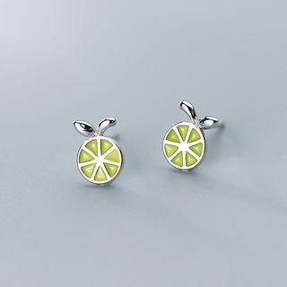 925 Sterling Silver Lemon Earring