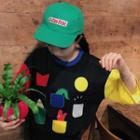 Color Panel Applique 3/4 Sleeve T-shirt