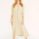 Long Sleeve Loose Fit Button Dress