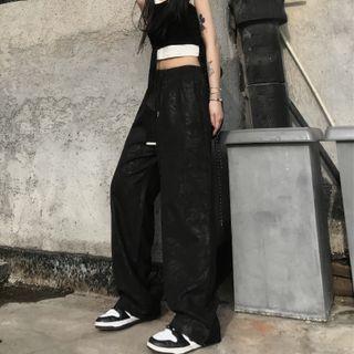 Paisley Print Wide Leg Sweatpants