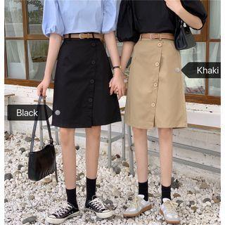 Short-sleeve Mock Two-piece Panel Dress